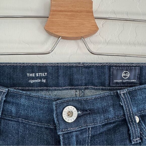 AG Adriano Goldschmied The Stilt Cigarette Leg Dark Wash Jeans Like New Size 28 - Picture 12 of 14